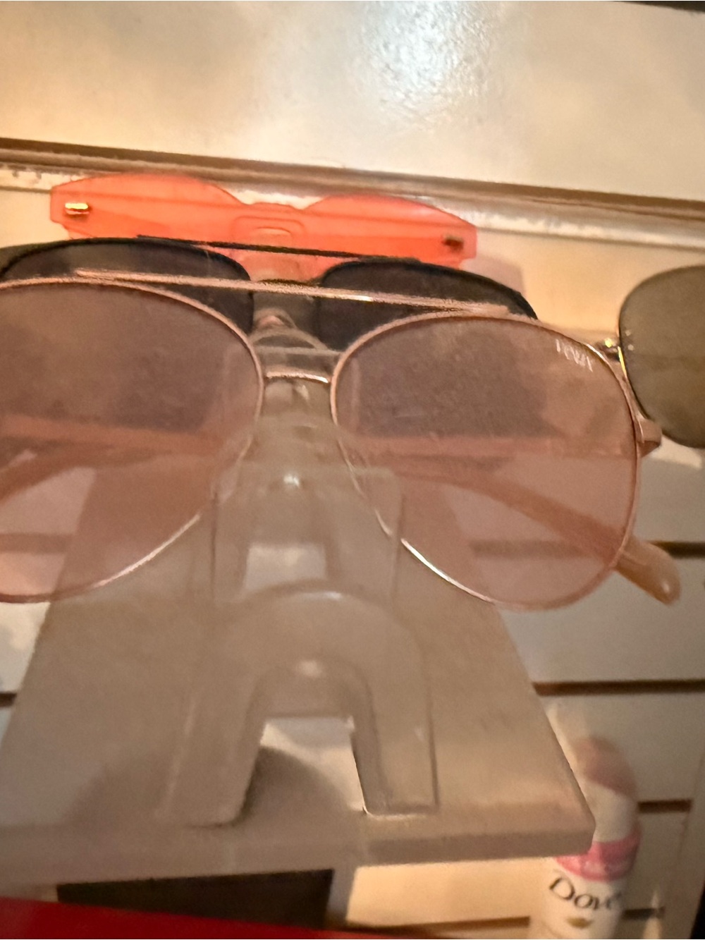Pink Tinted Aviator Sunglasses